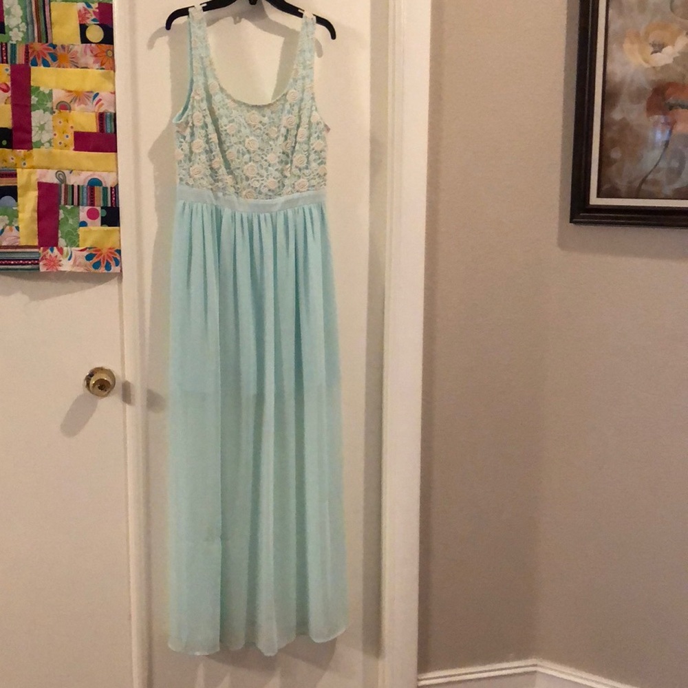 Light blue maxi dress